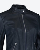 Jaqueta Couro Pelica Deluxe- Azul Marinho