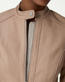 Jaqueta Couro Pelica Deluxe - Rosa Claro