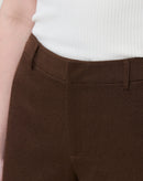 SHORTS CINTURA MÉDIA - MARROM