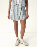 SHORTS FRENTE TRANSPASSADA DE ALFAIATARIA - AZUL