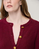 CARDIGAN TRICOT COM BOTÕES - VERMELHO