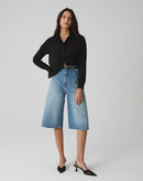 CAMISA MANGA LONGA BARRA RETA - PRETO