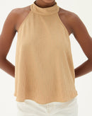 BLUSA FRENTE ÚNICA - AREIA