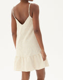 VESTIDO CURTO DE ALÇAS - BEGE