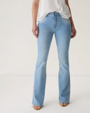 CALÇA JEANS FLARE CINTURA ALTA - AZUL CLARO