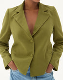 Blazer de Linho Alfaiataria - Verde Militar