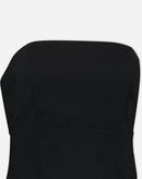 BLUSA SEM ALÇAS ALFAIATARIA - PRETO