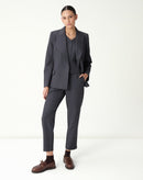 BLAZER SLIM ABOTOAMENTO DUPLO ALFAIATARIA - CINZA