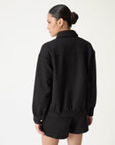 CASACO COM PUNHO LARGO - PRETO