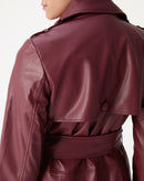 TRENCH COAT COM CINTO PU - VINHO