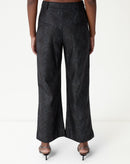 CALÇA RETA COBRA PU - PRETO