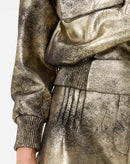 JAQUETA BOMBER METALIZADA - DOURADO