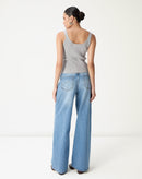 REGATA BÁSICA DECOTE U - CINZA MESCLA