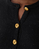 CARDIGAN TRICOT COM BOTÕES - PRETO