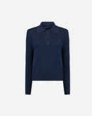 SUÉTER GOLA POLO MANGA LONGA - AZUL MARINHO