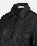 JAQUETA QUADRADA COBRA PU - PRETO