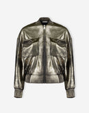JAQUETA BOMBER METALIZADA - DOURADO
