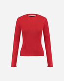 SUÉTER TRICOT GOLA CARECA - VERMELHO