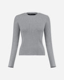 SUÉTER TRICOT GOLA CARECA - CINZA MESCLA