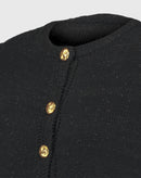 CARDIGAN TRICOT COM BOTÕES - PRETO