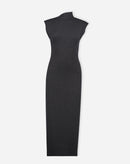 VESTIDO MIDI TRICOT RIB - CINZA MESCLA ESCURO