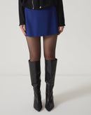 SAIA CURTA RETA DE ALFAIATARIA - AZUL