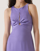 VESTIDO COM DECOTE HALTER E MOULAGE - ROXO