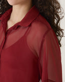 CAMISA MANGA CURTA ESTAMPADA - LARANJA