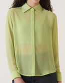CAMISA MANGA LONGA COM TRANSPARÊNCIA - VERDE