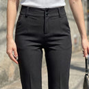 [Leve 4, Pague Só 2] Calça Dalina Feminina em Spandex, Poliéster e Elastano de Cintura Alta com Fechamento em Botões Duplos