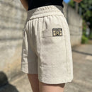 [Leve 4, Pague Só 2!] Short Amélia Feminino em Veludo Cotelê e Algodão de Cintura Alta com Cós Elástico Confortável