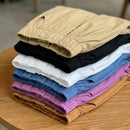 [Leve 6, Pague 3] Short Elara Feminino em Poliéster Soft, Elastano Macio e Algodão de Cintura Alta com Cós Franzido e Botão Decorativo